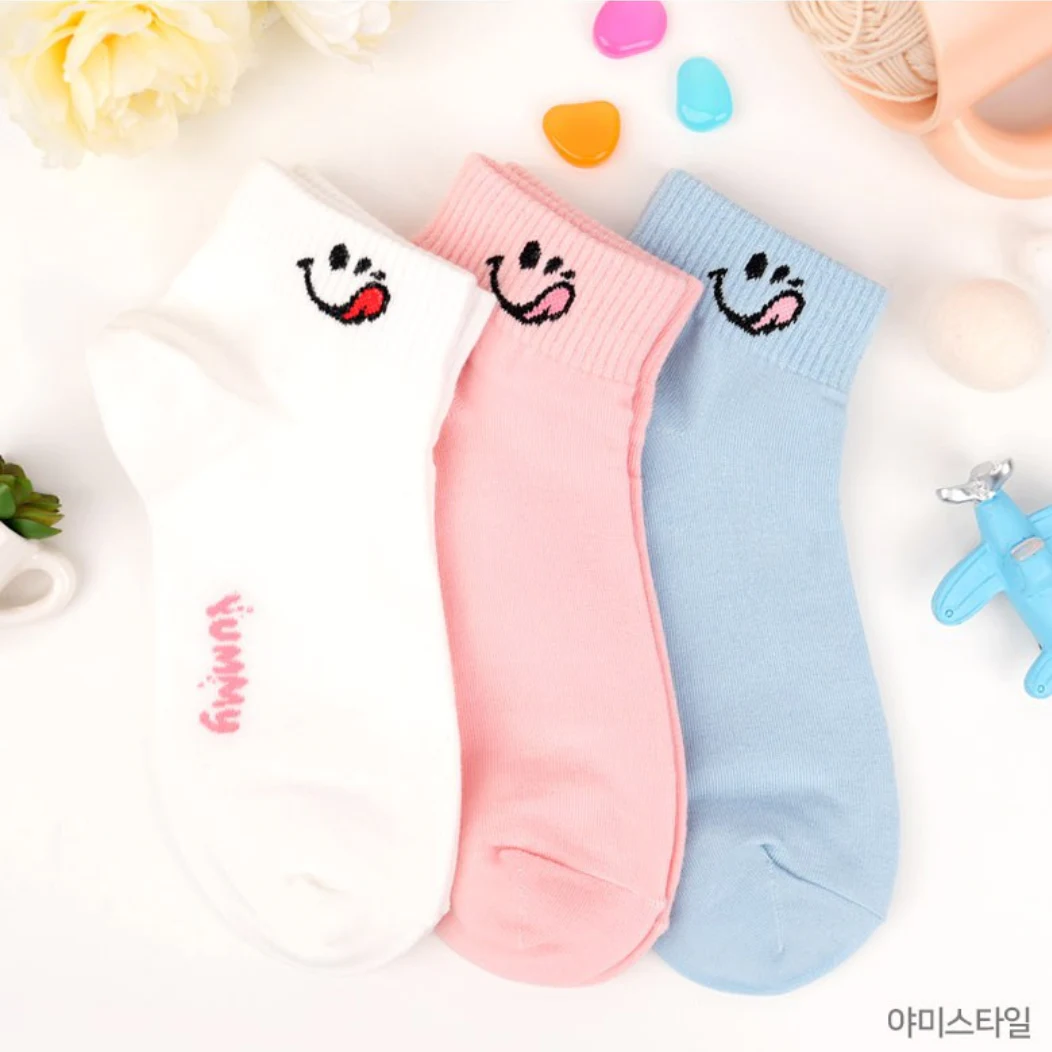 야미 스마일 양말 제품 사진